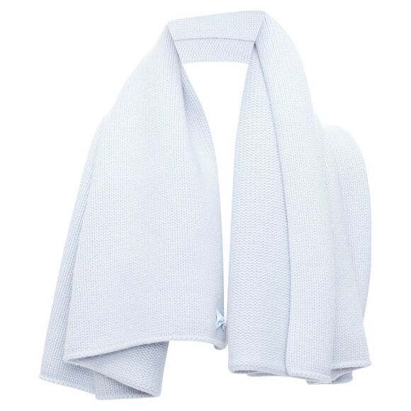 Hermes Baby Adada cashmere Bleu Glacier knitted scarf - Picture 1 of 6